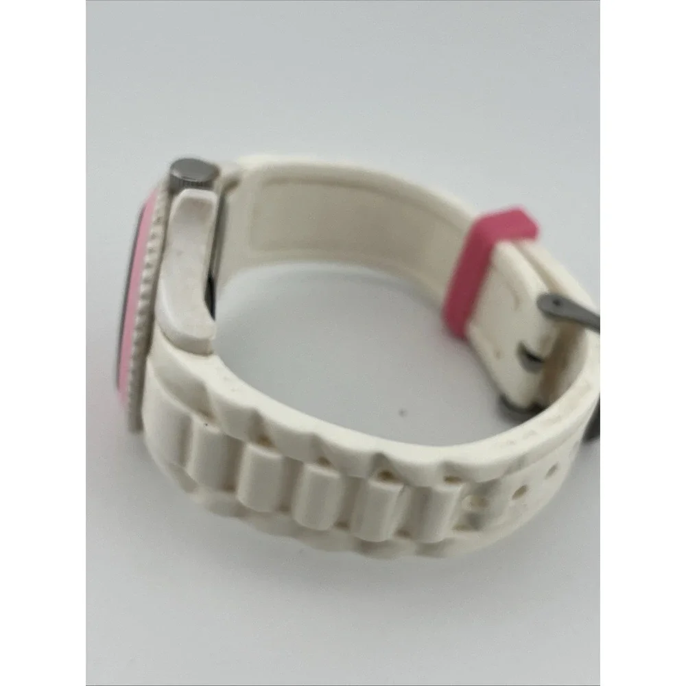 Time2U for Amiani Watch Women 40mm Case‎ White Silicone Band- New Battery